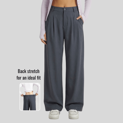 High-Waisted Wide-Leg Tailored Pants