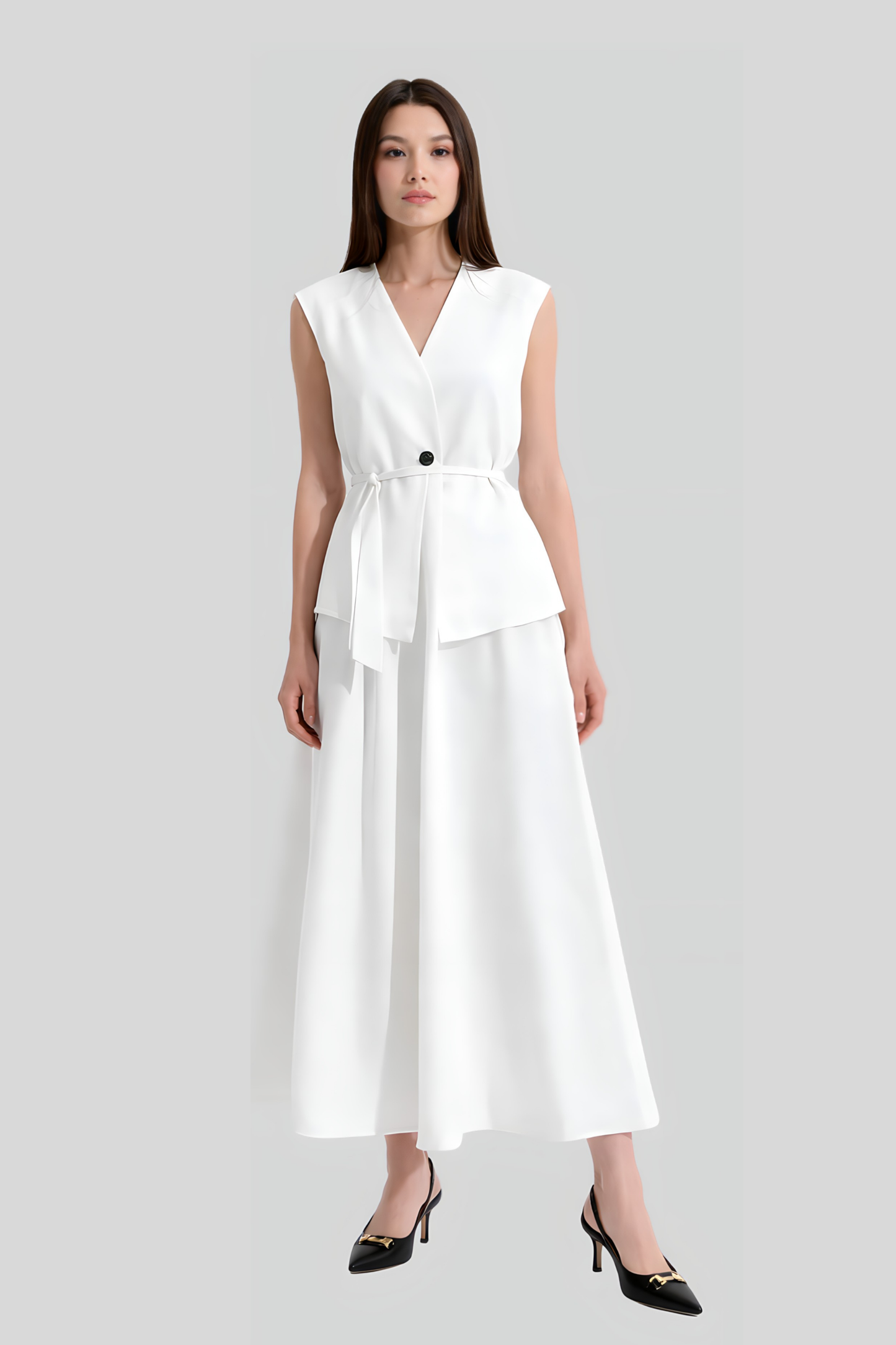 white-two-piece-skirt-set-women White