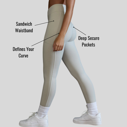 Alzya™ High-Waisted Leggings with Side Pockets – Sculpting Fit & Second-Skin Feel - Alzya
