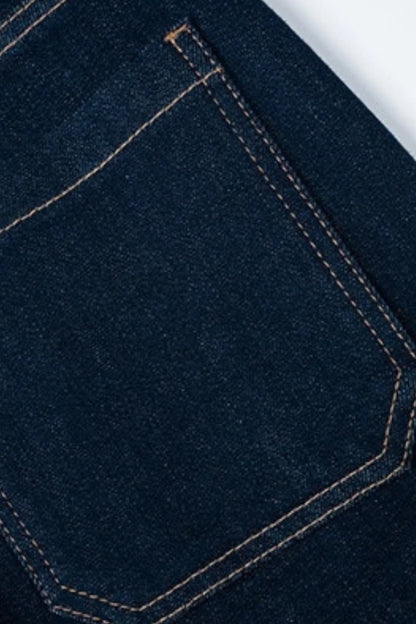 Alzya Dark Indigo Cotton High-Waisted Wide-Leg Jeans
