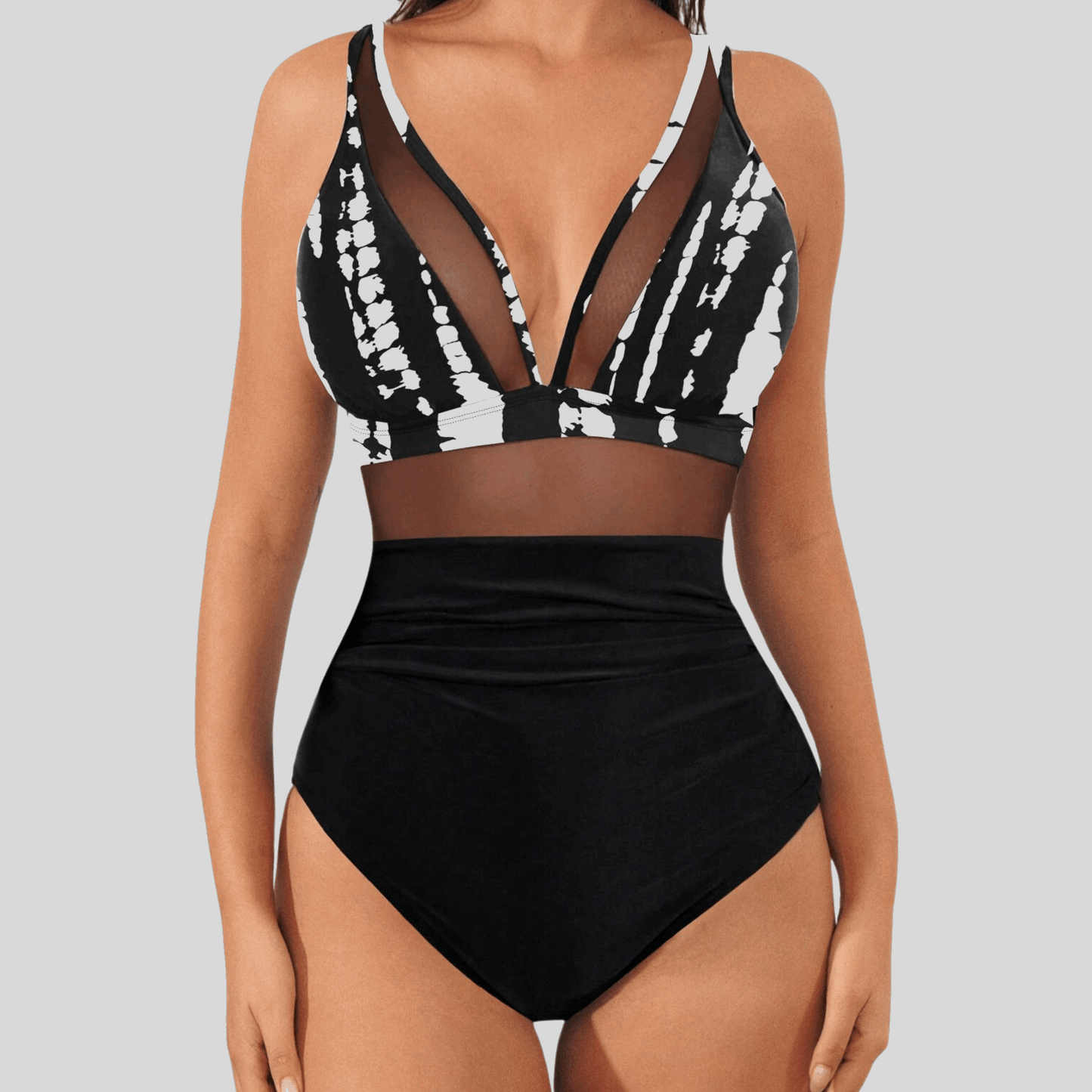 Sculpting Mesh Backless Bikini - Alzya