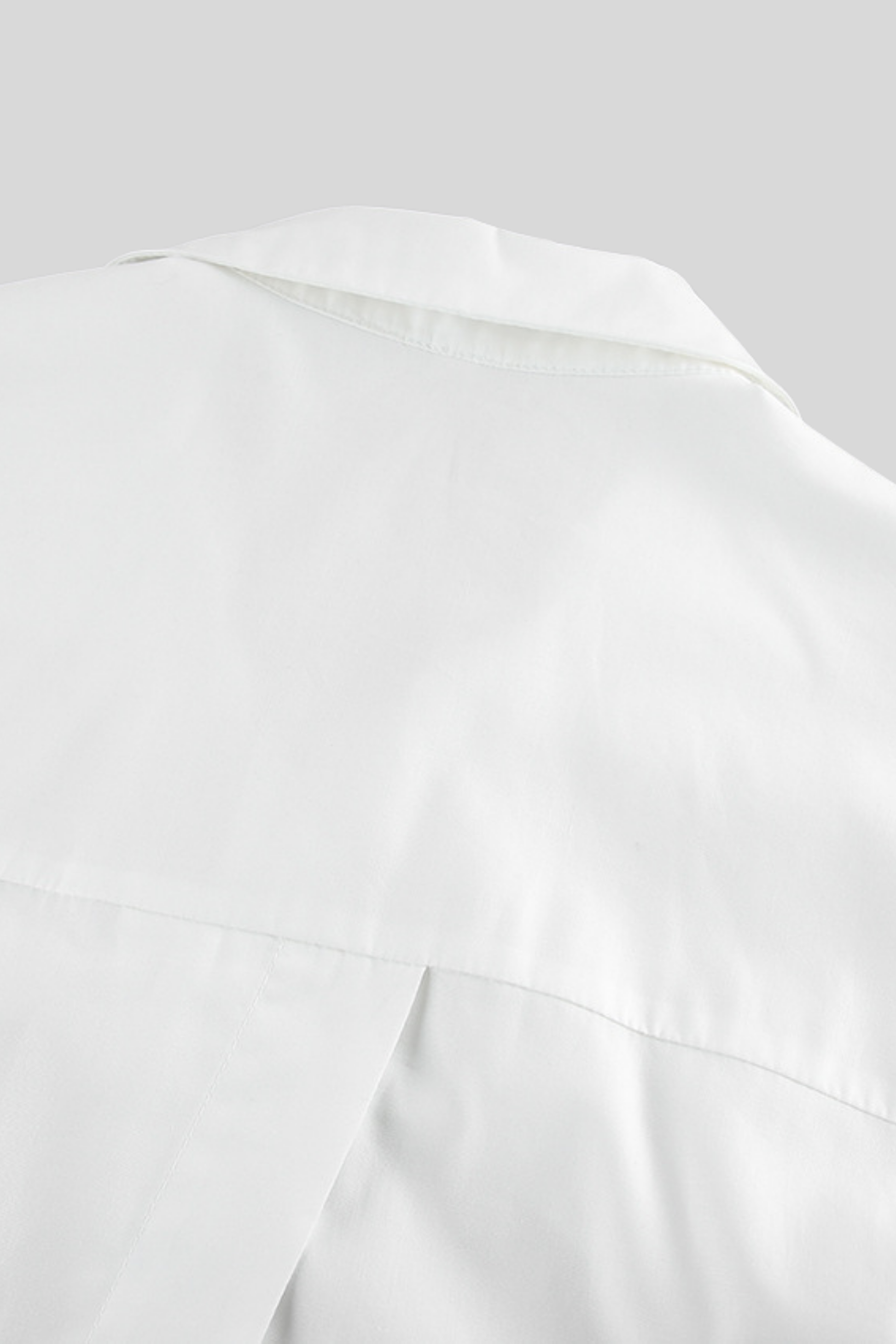 cotton-irregular-long-sleeve-shirt-women White