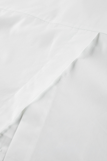 cotton-irregular-long-sleeve-shirt-women White