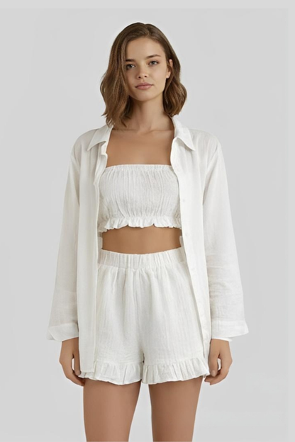 three-piece-ruffled-cotton-set-women Pink