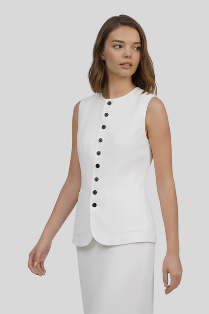 white-vest-long-slit-skirt-set-women White