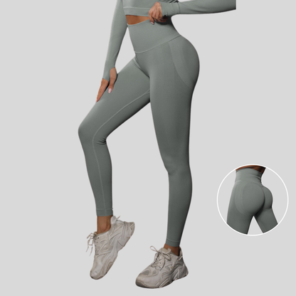 Alzya® SculptFit Push-Up Contour Leggings – Seamless High-Waisted Design - Alzya