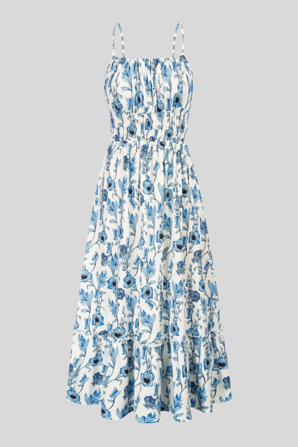 8_1_floral_maxi_sundress_smocked_bodice_spaghetti_strap_tiered_ruffle_hem_Blue_Florale
