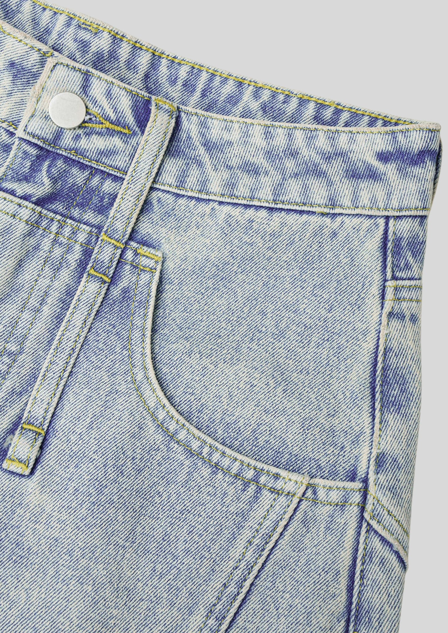 Distressed Flared Light-Wash Jeans Light Blue