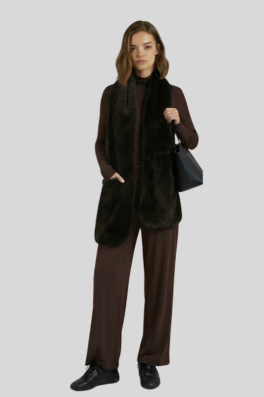 brown-faux-fur-three-piece-set-women Brown