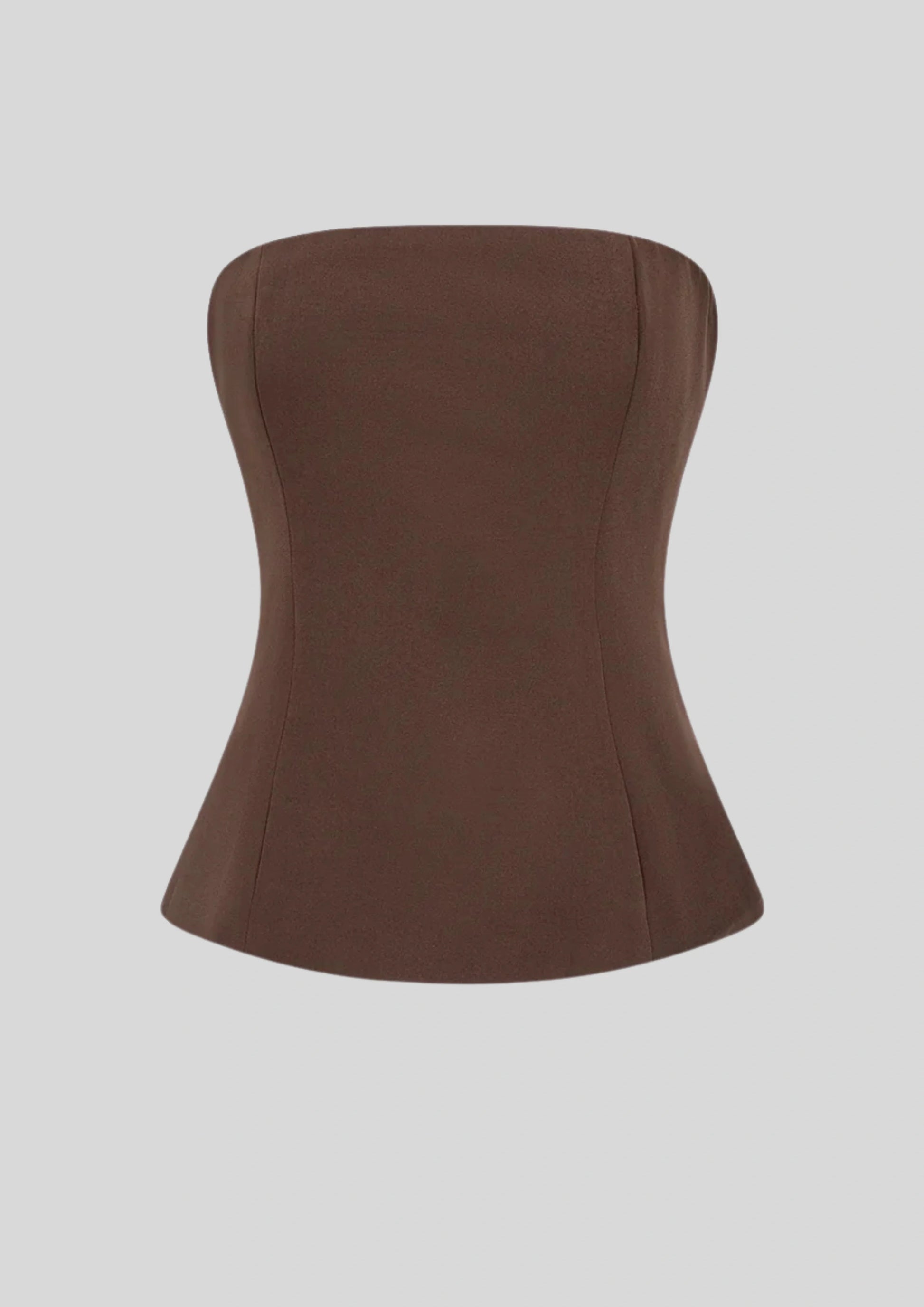 Cape Sleeve Keyhole Peplum Top Brown