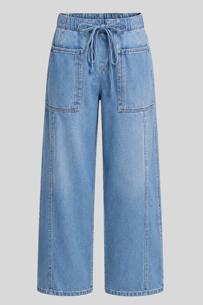 Alzya Lyzia Relaxed Low-RiseWide-Leg DenimJeans_blue