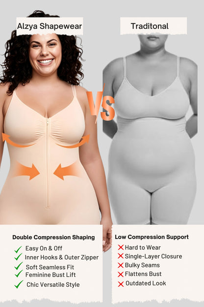 Alzya_Seamless_Zip_Front_Tummy_Control_Shapewear_Bodysuit_neige