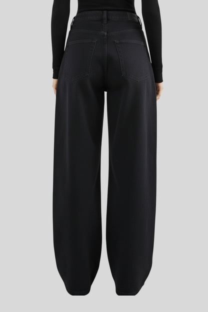 Alzya high waisted wide leg cargo pants navy blue