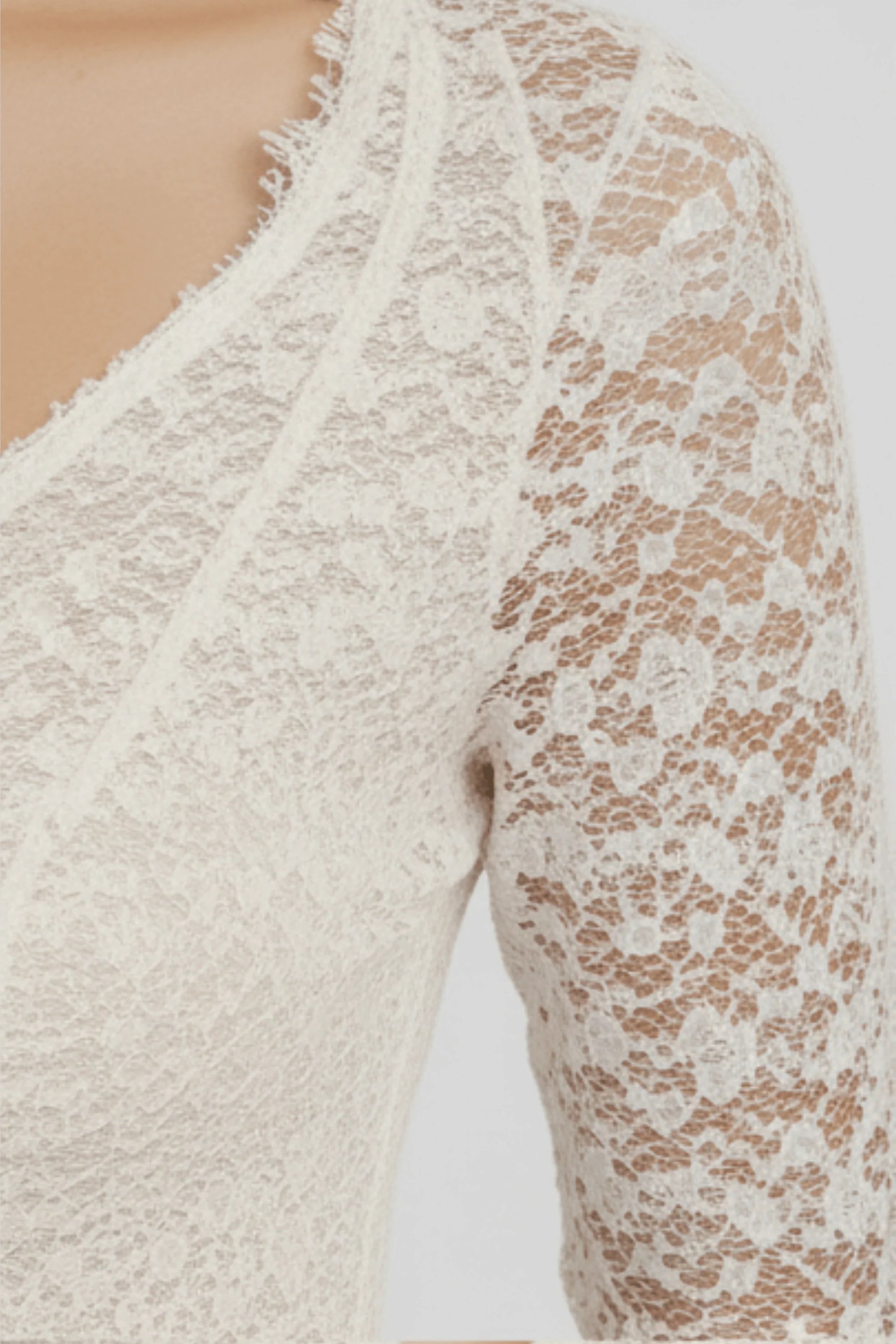 Alzya black lace long sleeve top