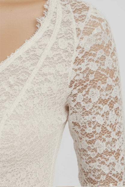 Alzya black lace long sleeve top