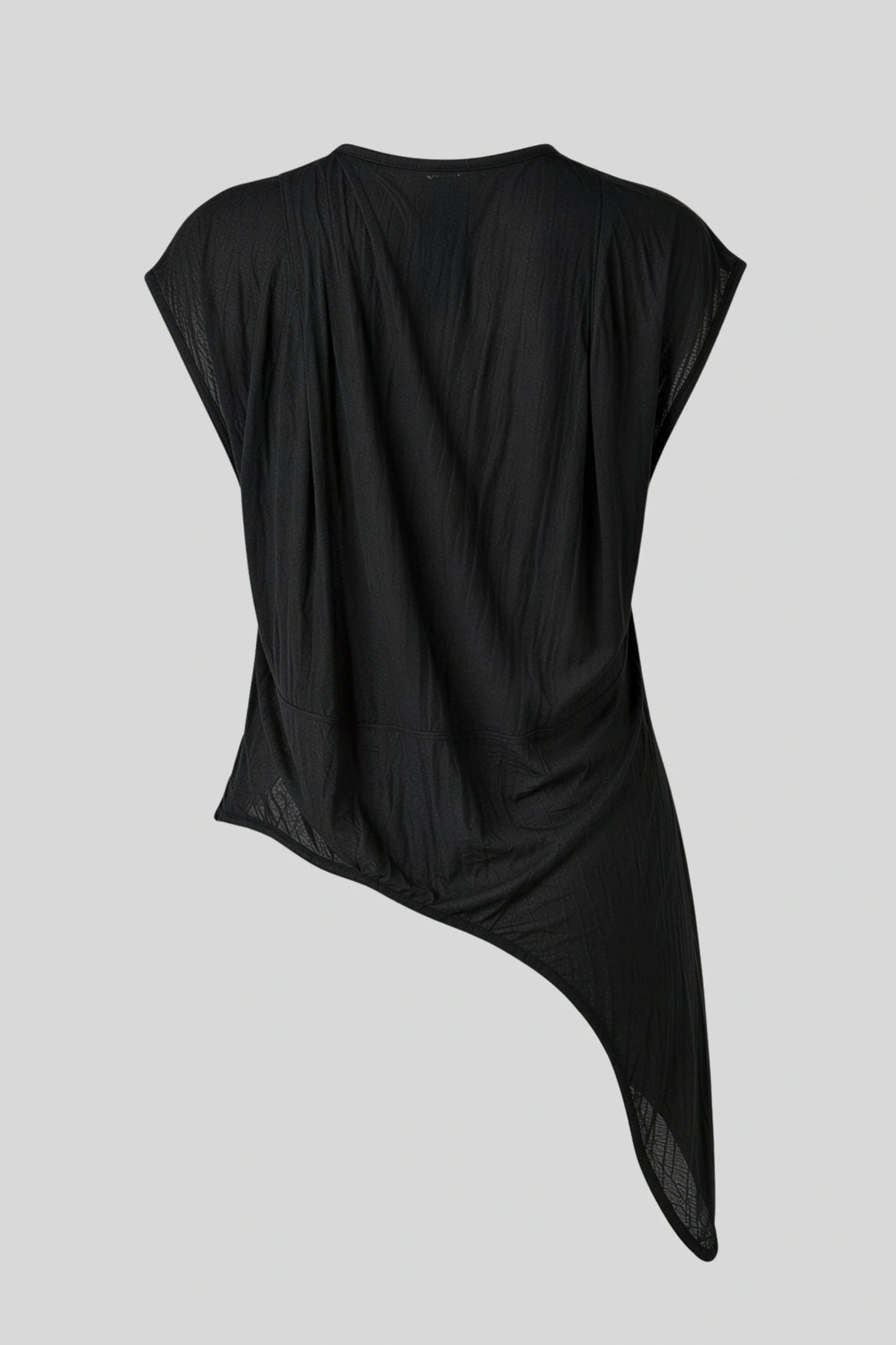 Asymmetric Wrap V-Neck Loose Short-Sleeve Top Khaki