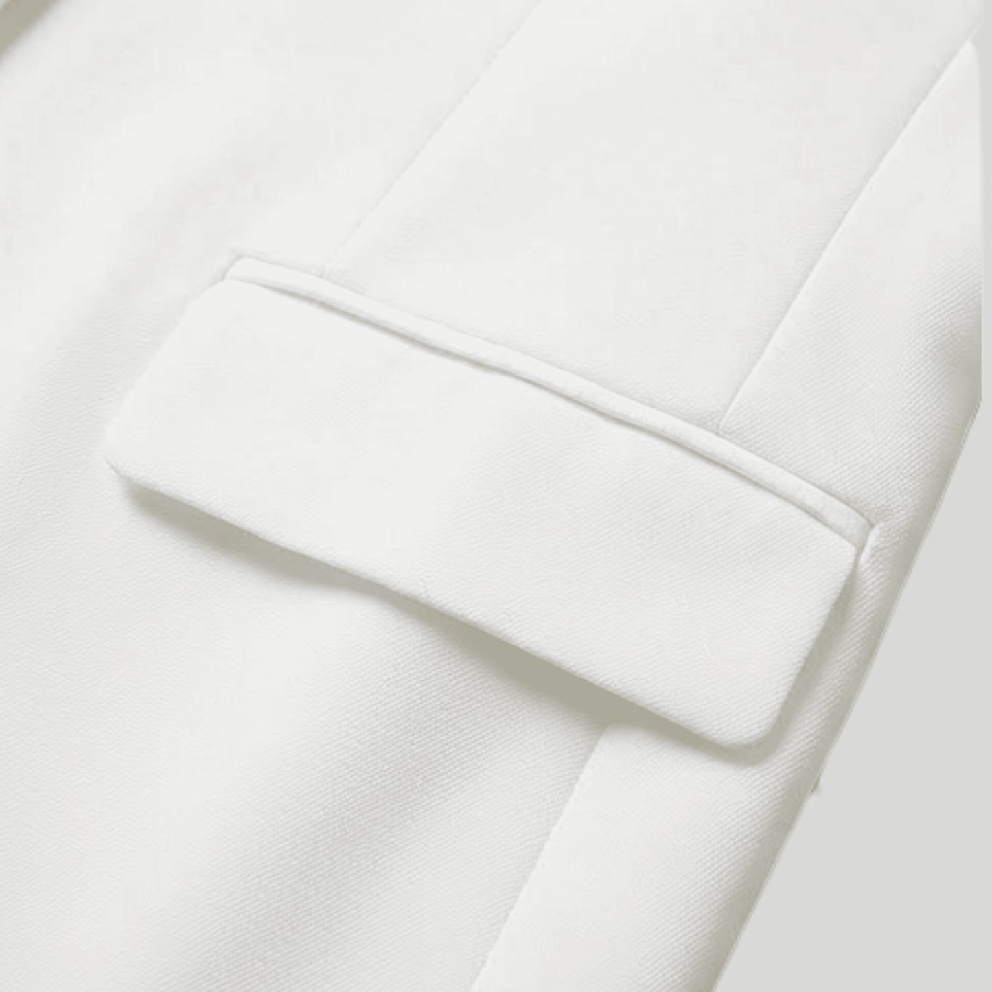 Alzya Black Oversized Blazer with High Collar White