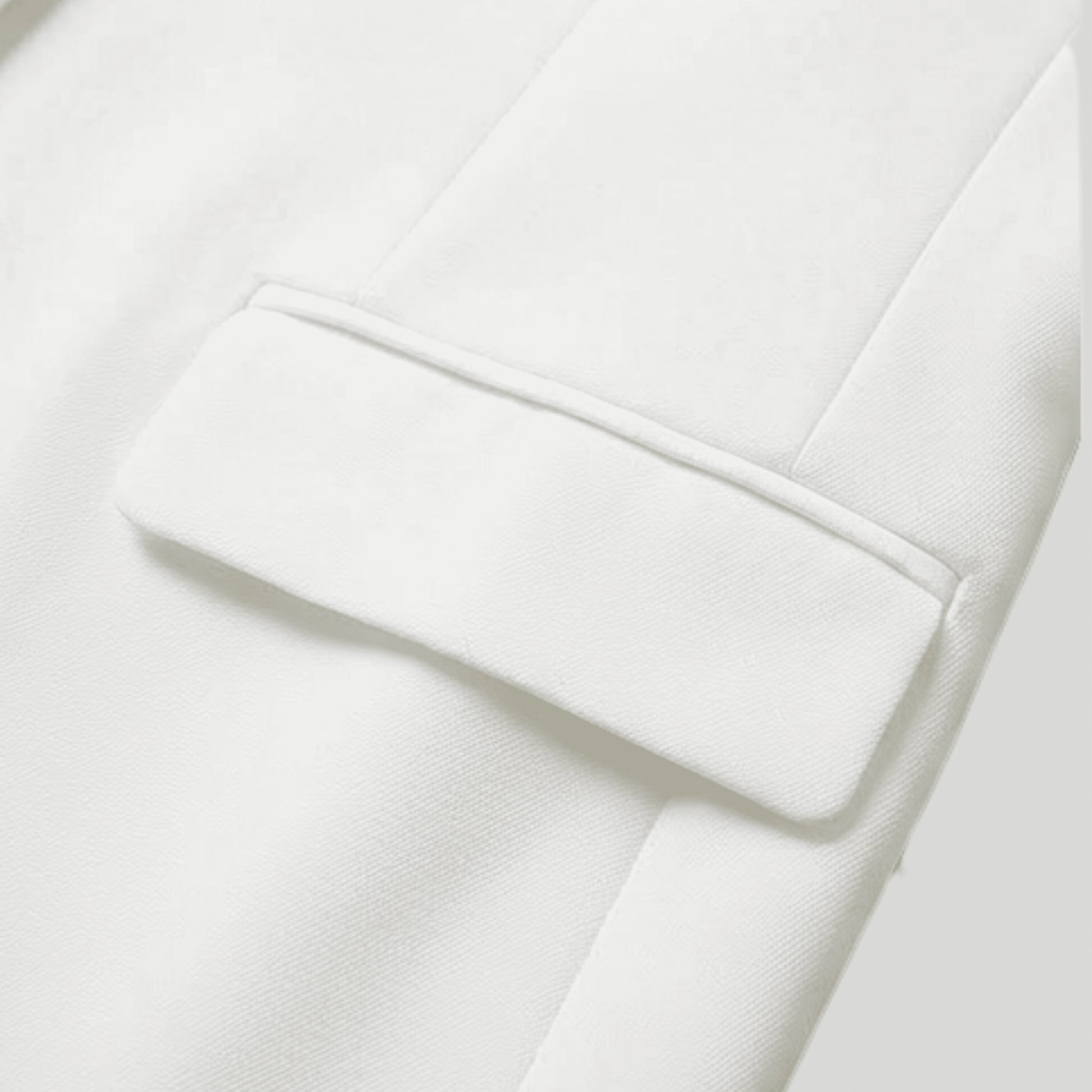 Alzya Black Oversized Blazer with High Collar White