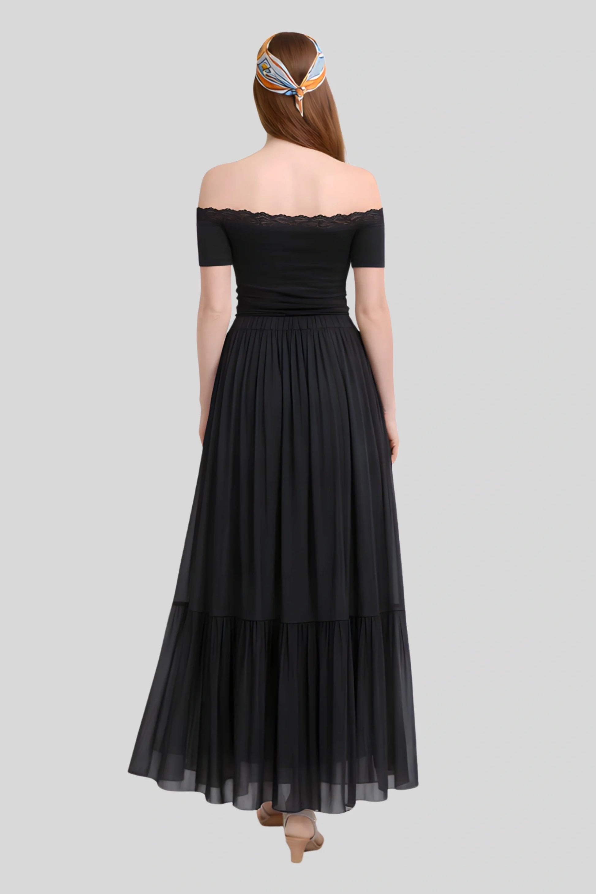 Black Maxi Skirt That Lengthens and Moves With You Black