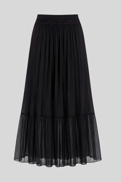 Black Maxi Skirt That Lengthens and Moves With You Black