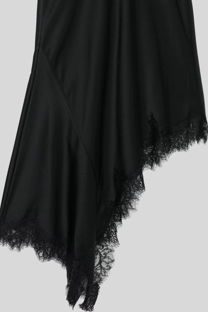 Black Satin Dress That Follows Every Curve Without Clinging Black