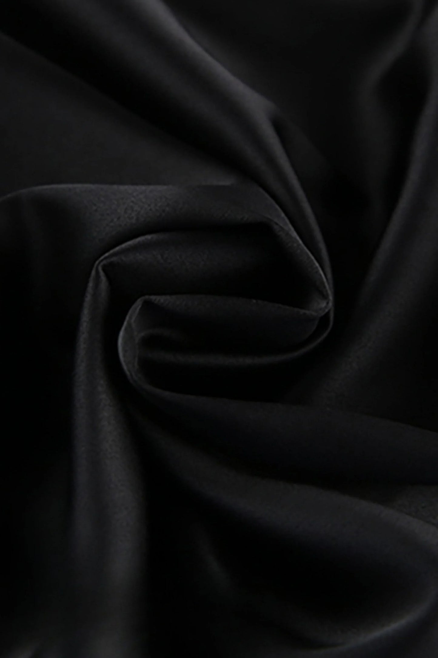 Black Satin Slip Midi Dress with Lace Shoulder Details Black