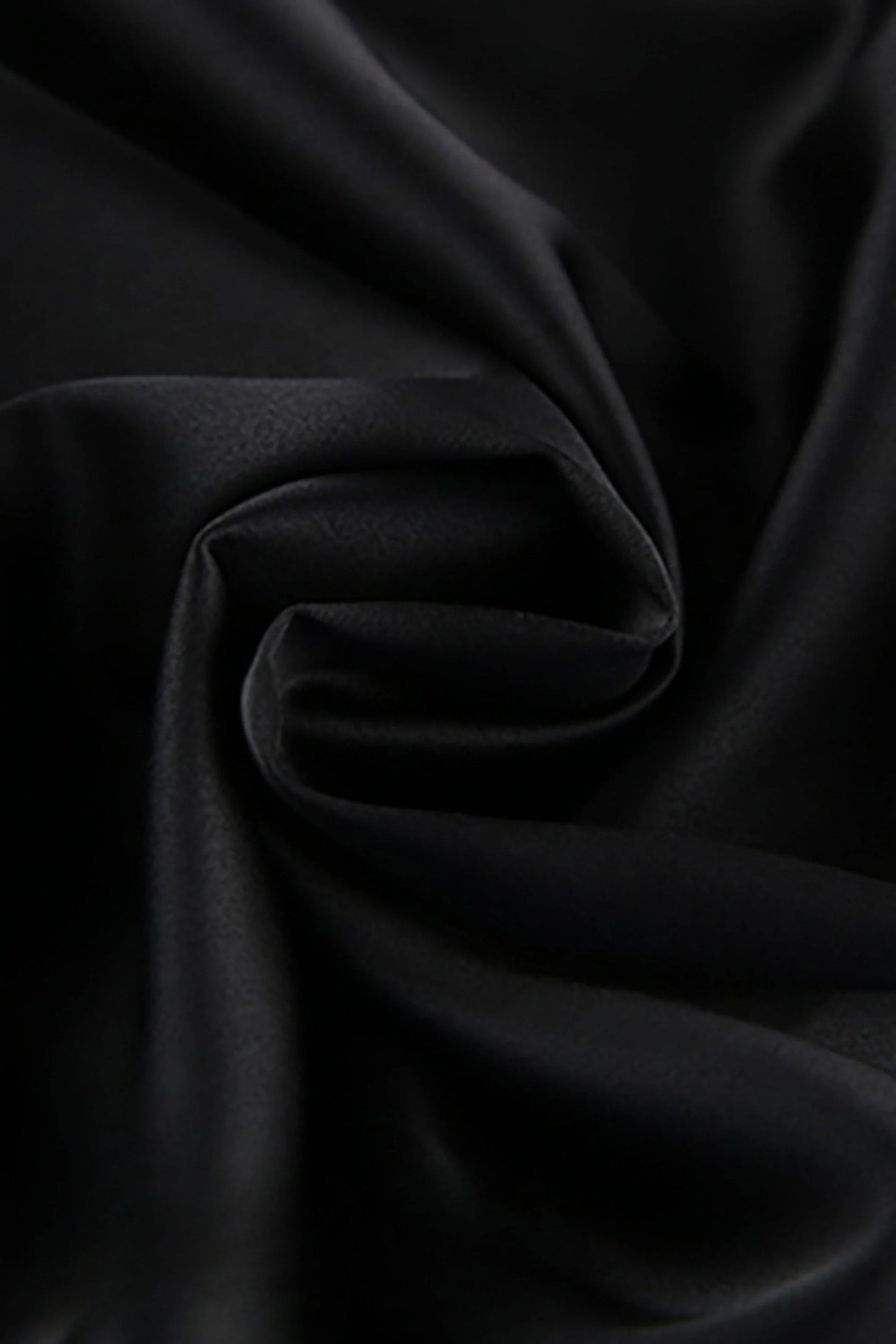 Black Satin Slip Midi Dress with Lace Shoulder Details Black
