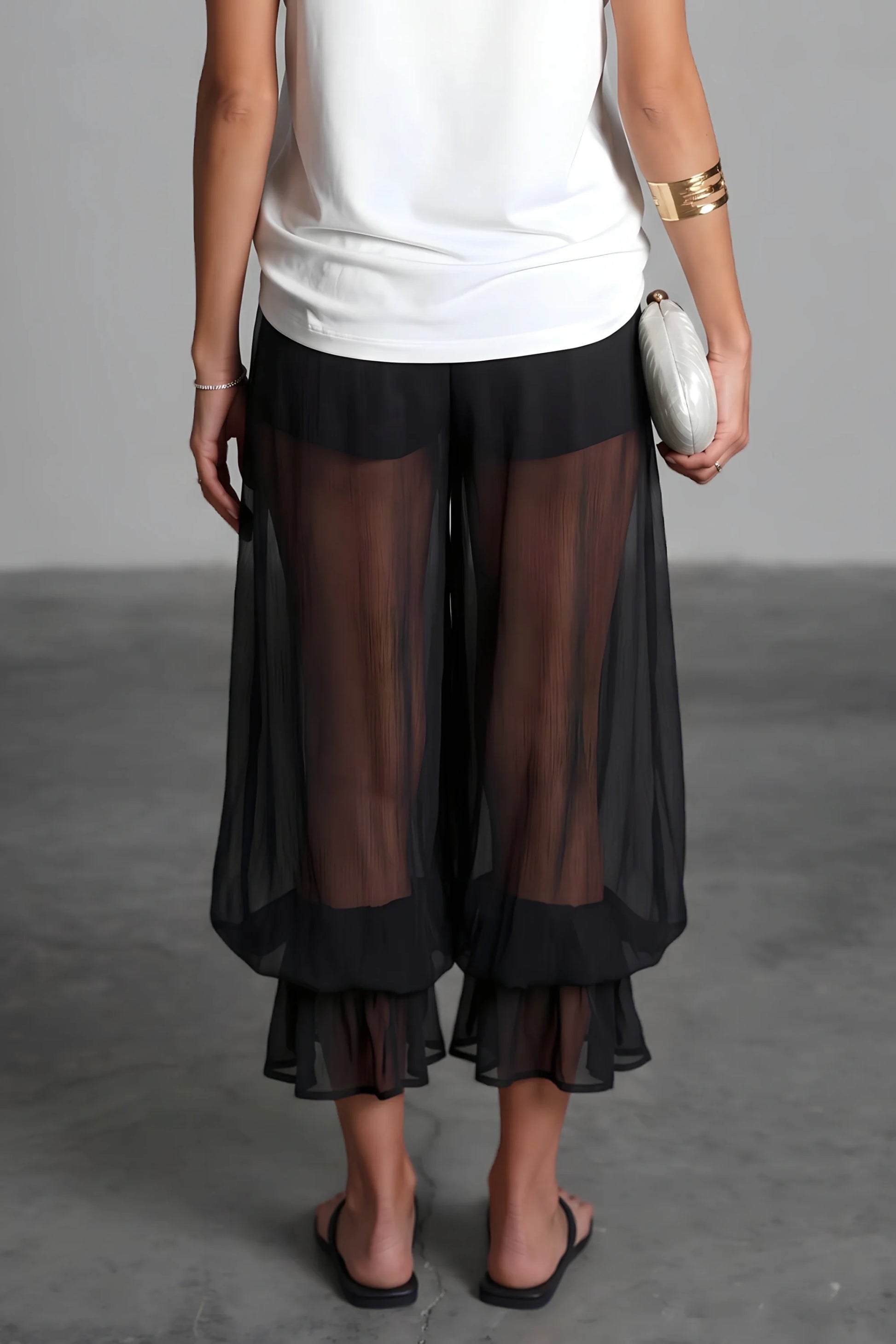 Black Chiffon Midi That Flows on Every Body Type Black