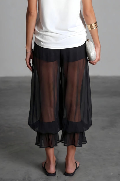 Black Chiffon Midi That Flows on Every Body Type Black