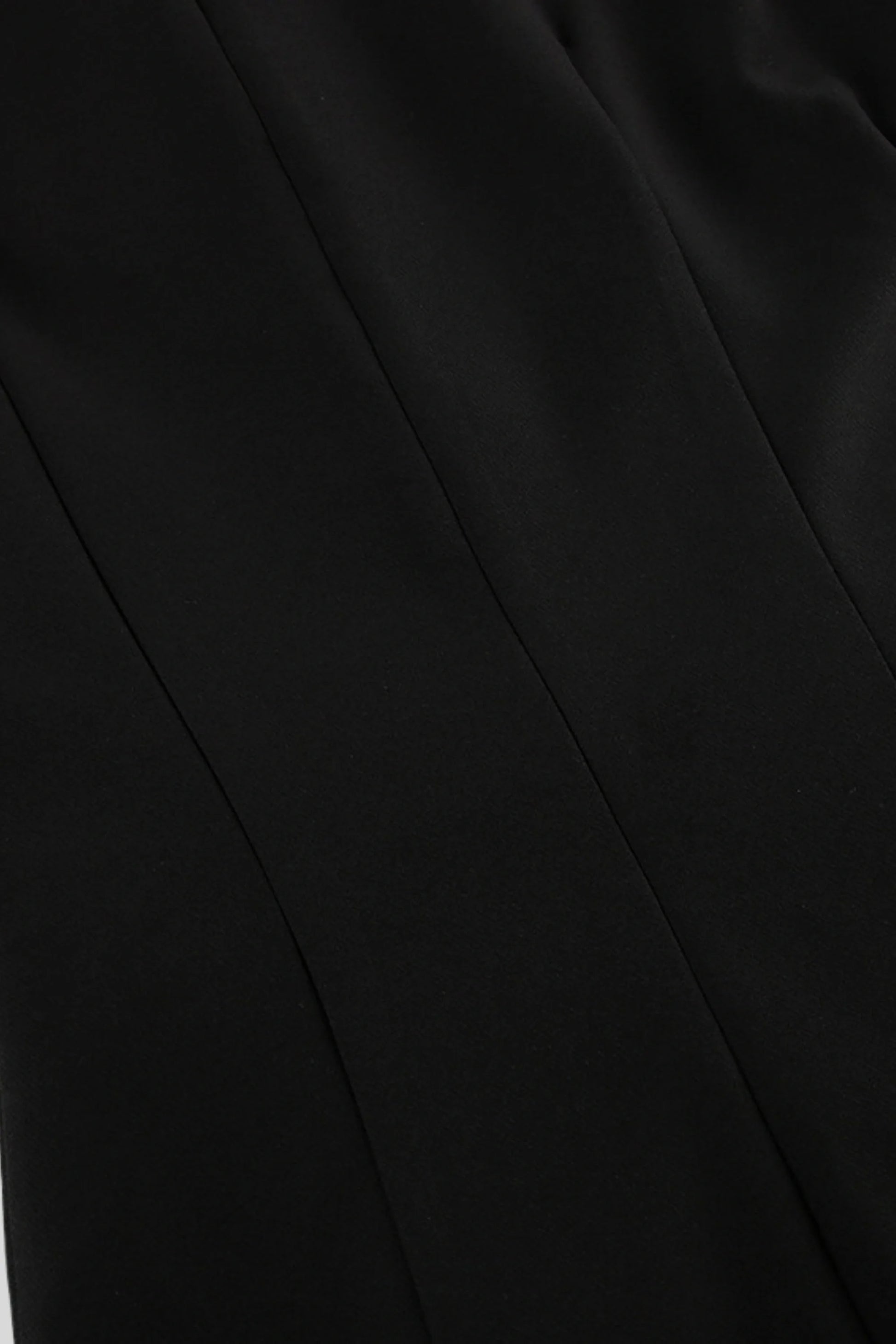 Black Tailored Midi Dress with Waist Cutouts Black