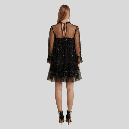 Alzya Black Tulle Dress with Sparkles