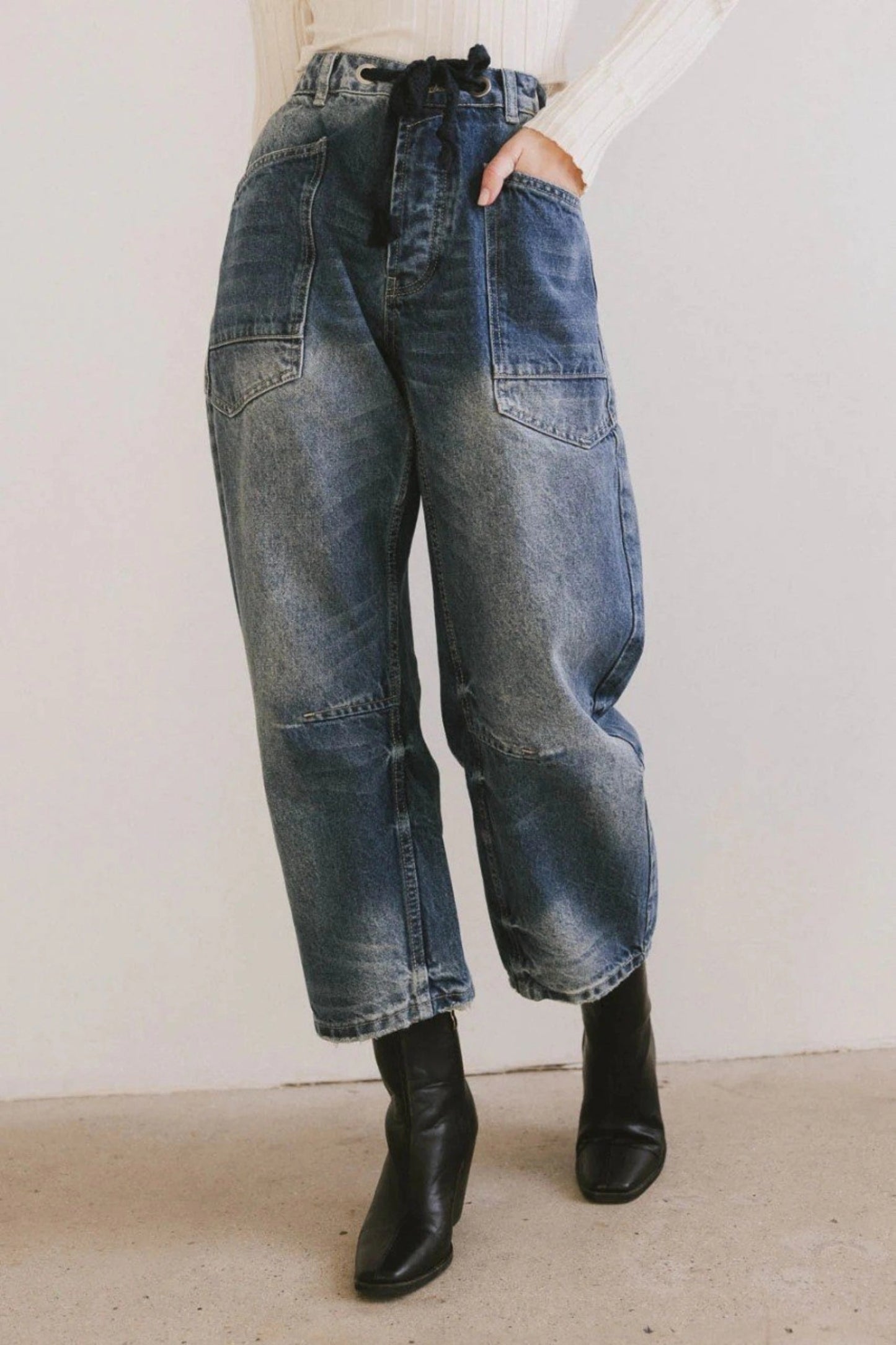 Alzya_Cotton_Straight-Leg_Patchwork_Jeans_with_Drawstring_Dark_Denim_Blue