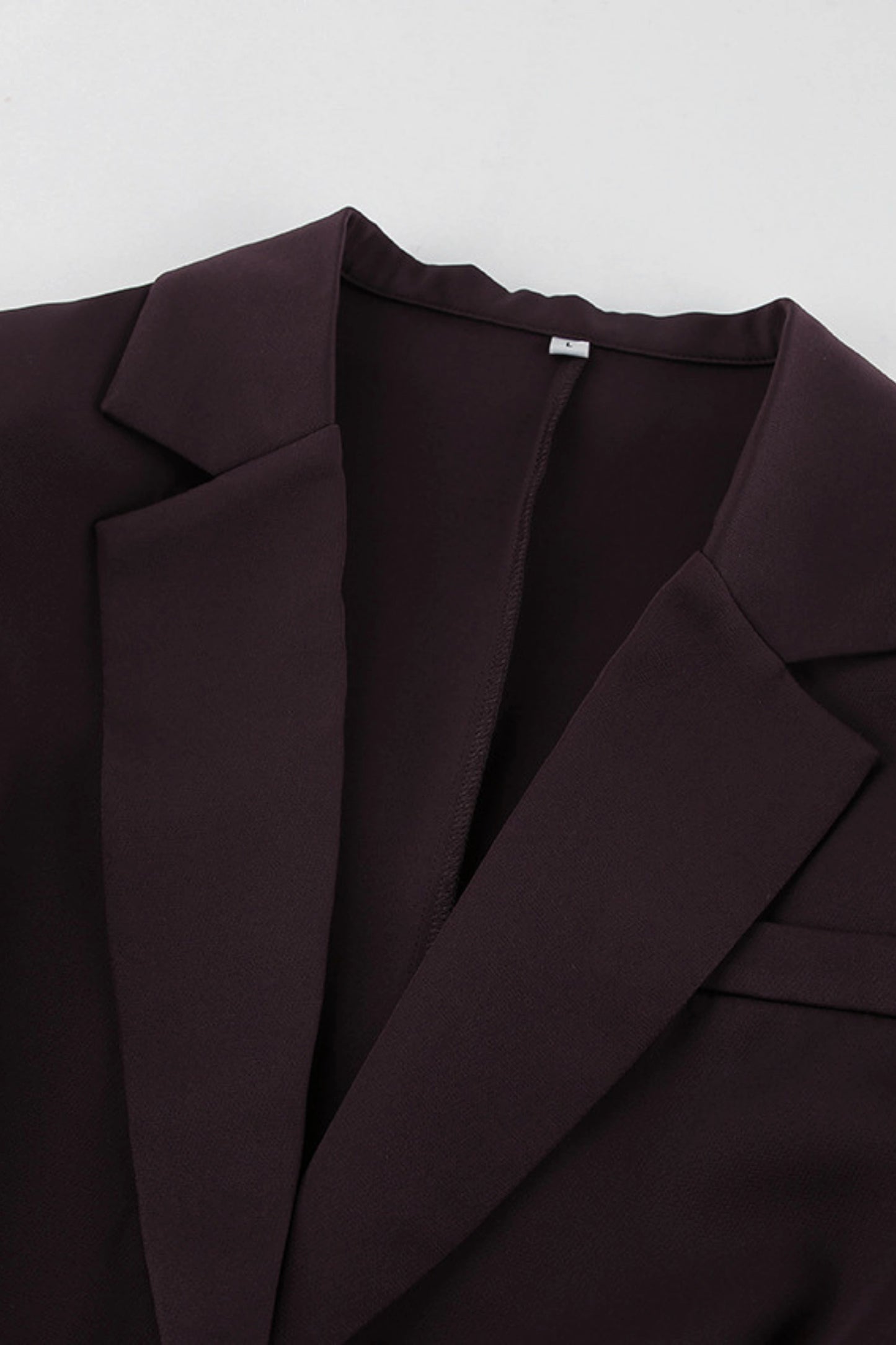 alzya lyzia Dark Brown Slim Waist Pants Suit Set Dark Brown