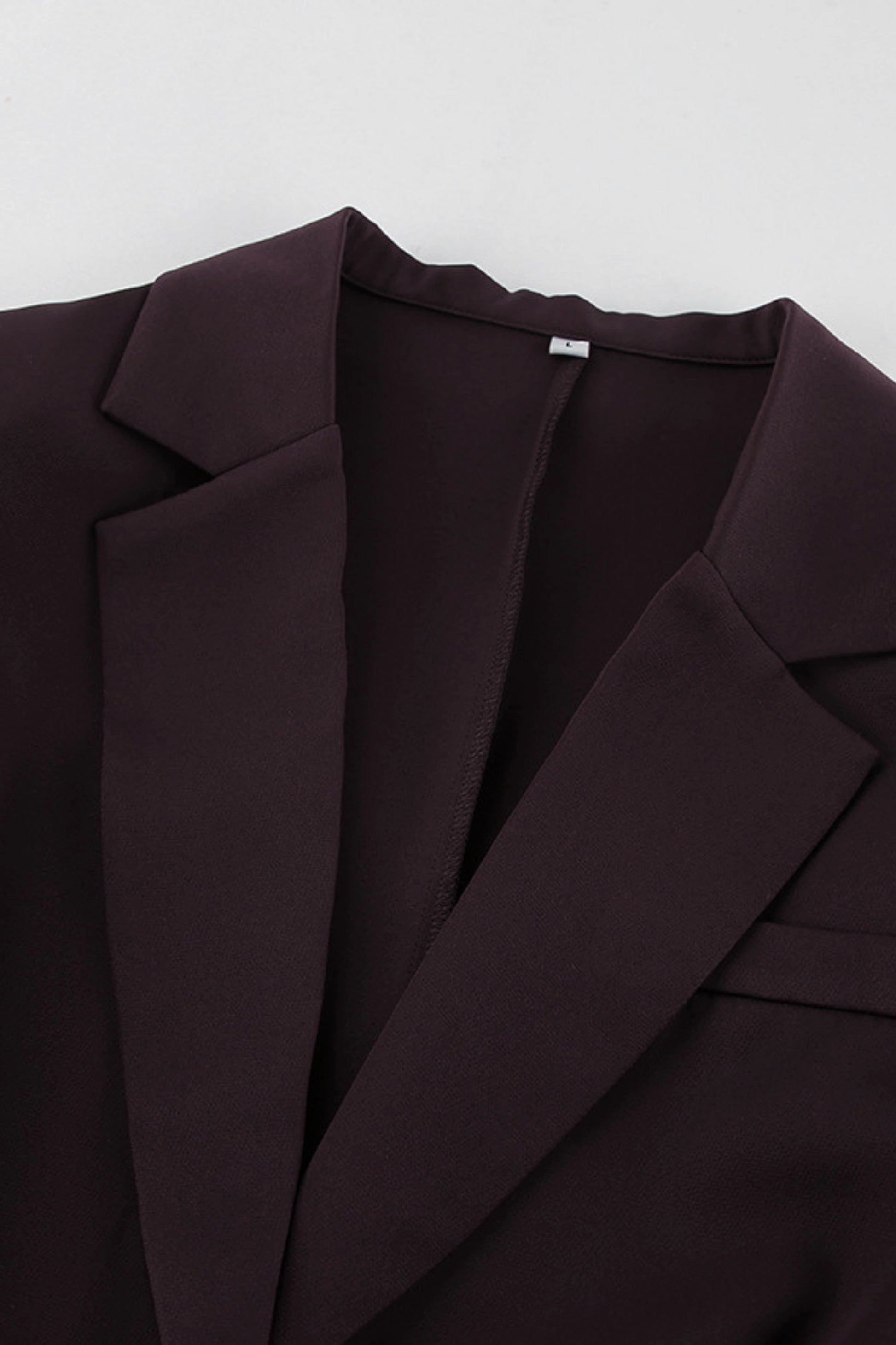 alzya lyzia Dark Brown Slim Waist Pants Suit Set Dark Brown