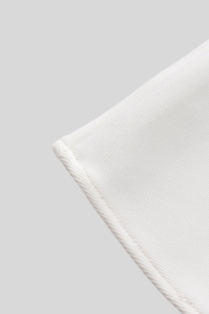 Designer Irregular Off-Shoulder Long Evening Dress White