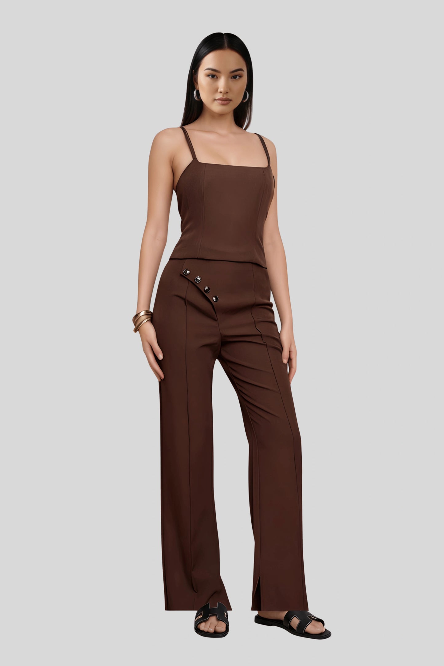 Alzya Elegant Sleeveless Jumpsuit with High Waist