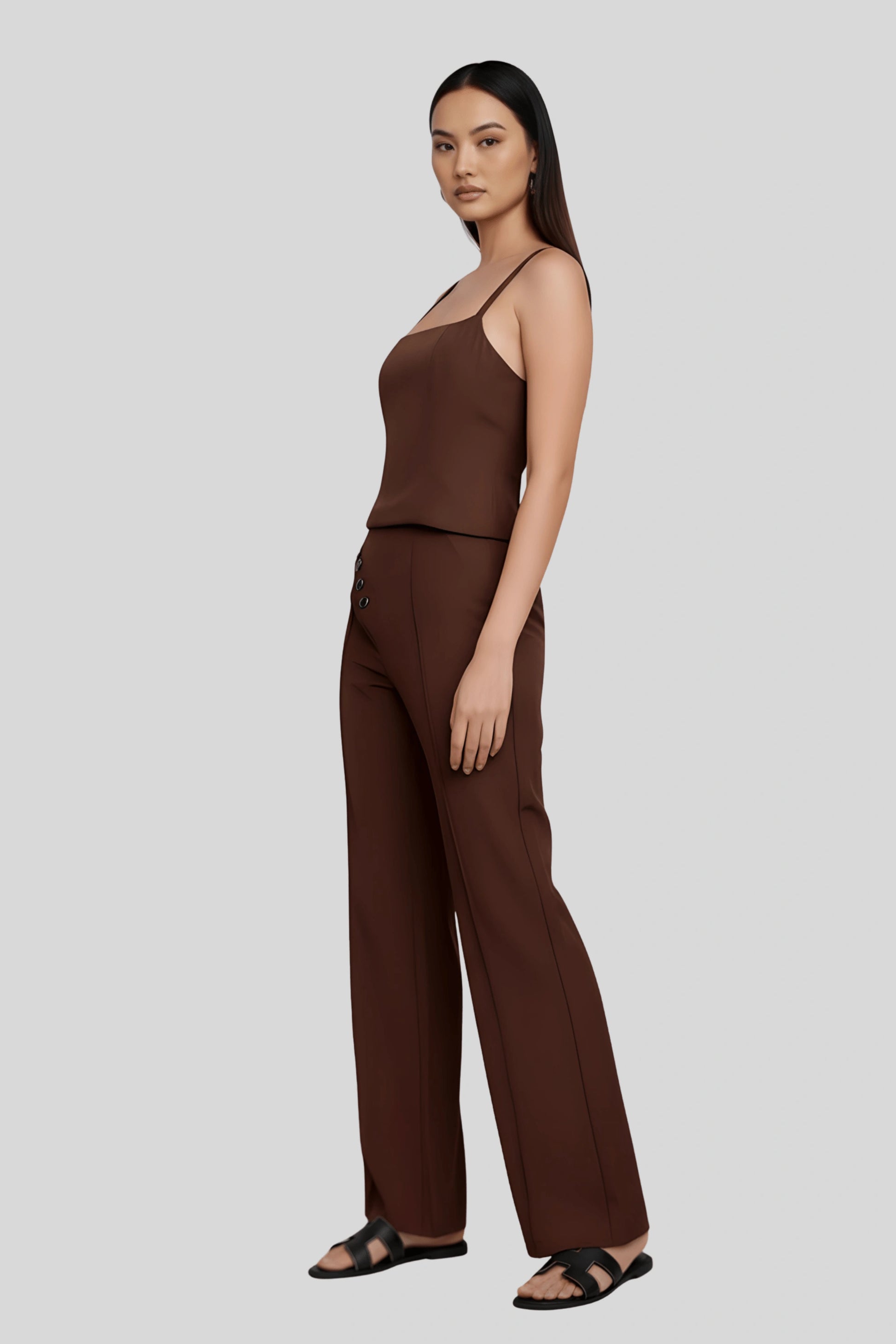 Alzya Elegant Sleeveless Jumpsuit with High Waist