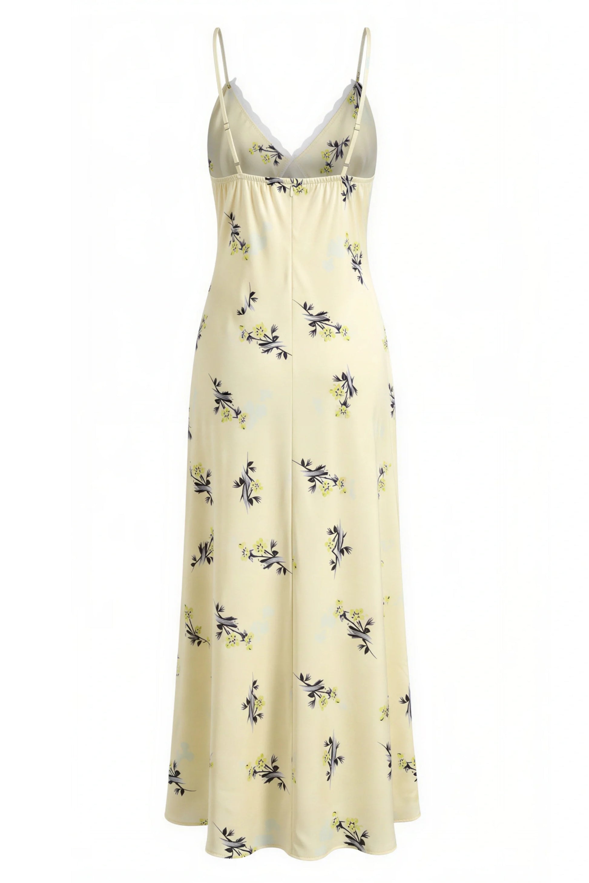 Floral Print V-Neck Slip Maxi Dress Printed