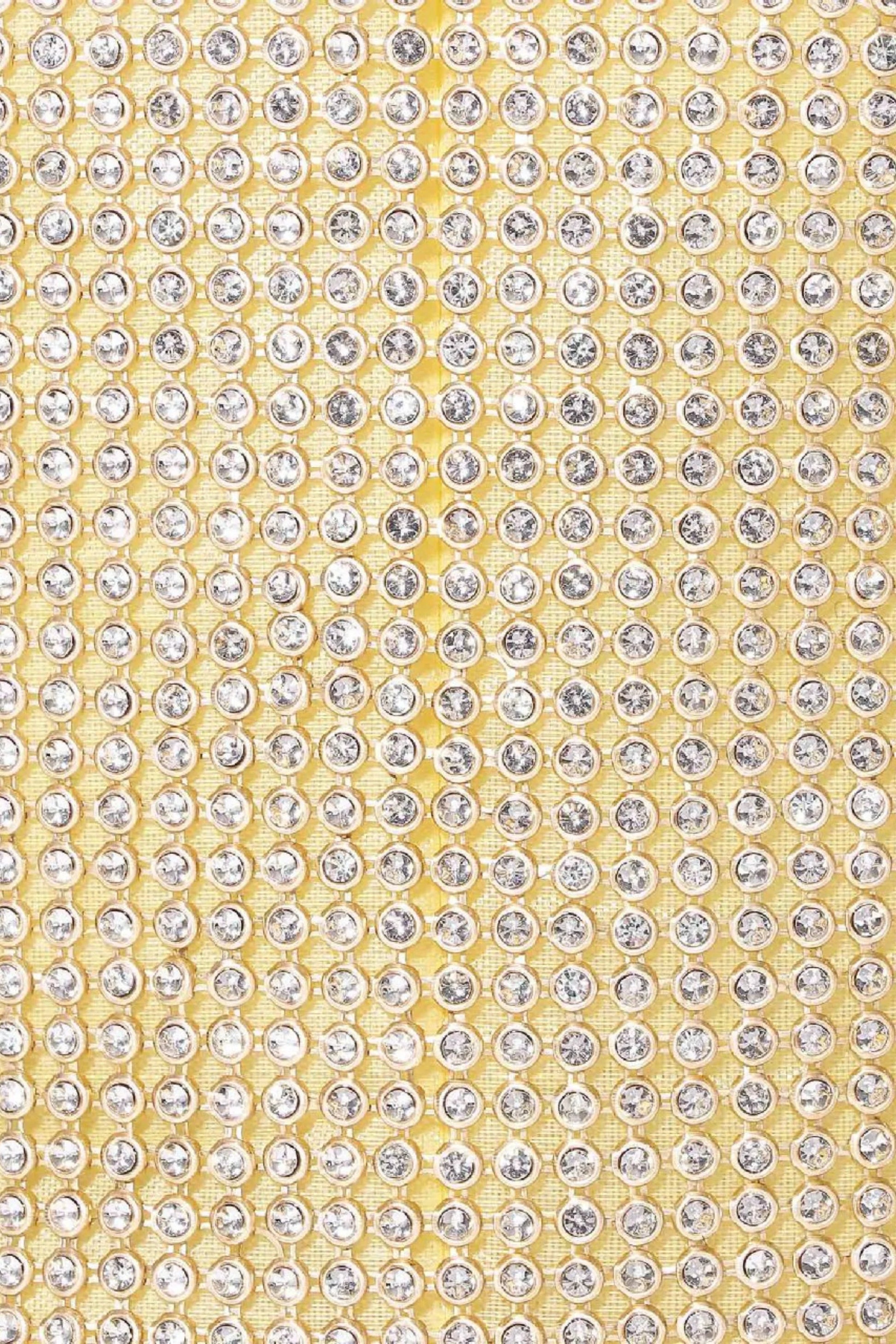 Gold Crystal Rhinestone Ring-Handle Evening Bag Gold