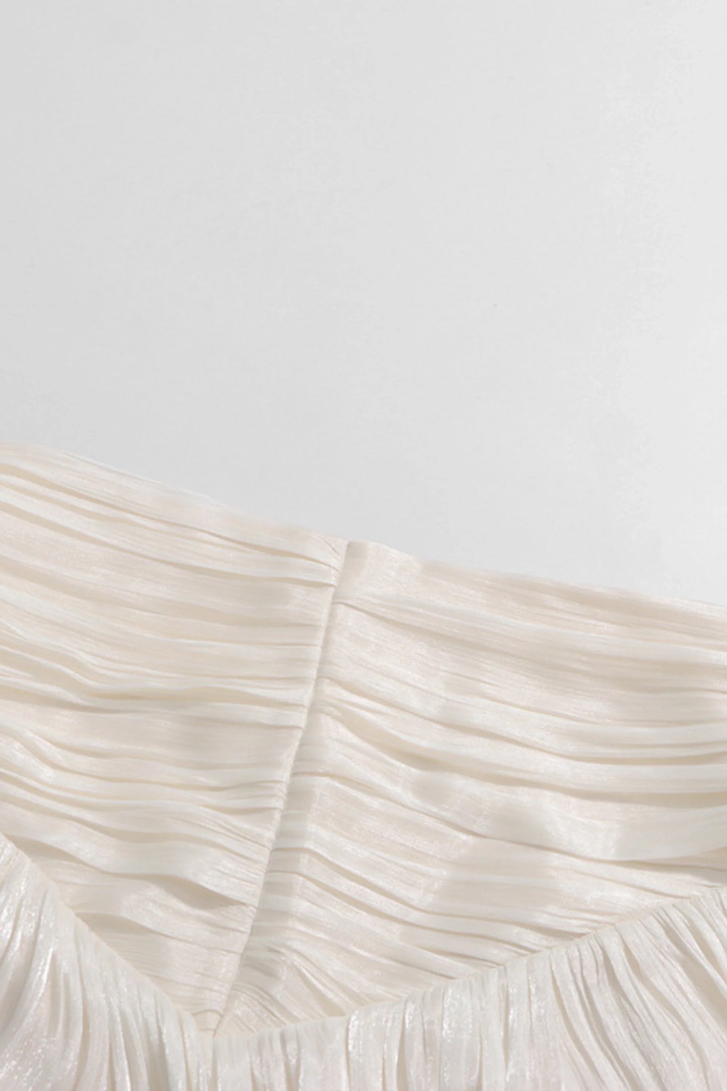 Halter Crop Top and Pleated Skirt Set White
