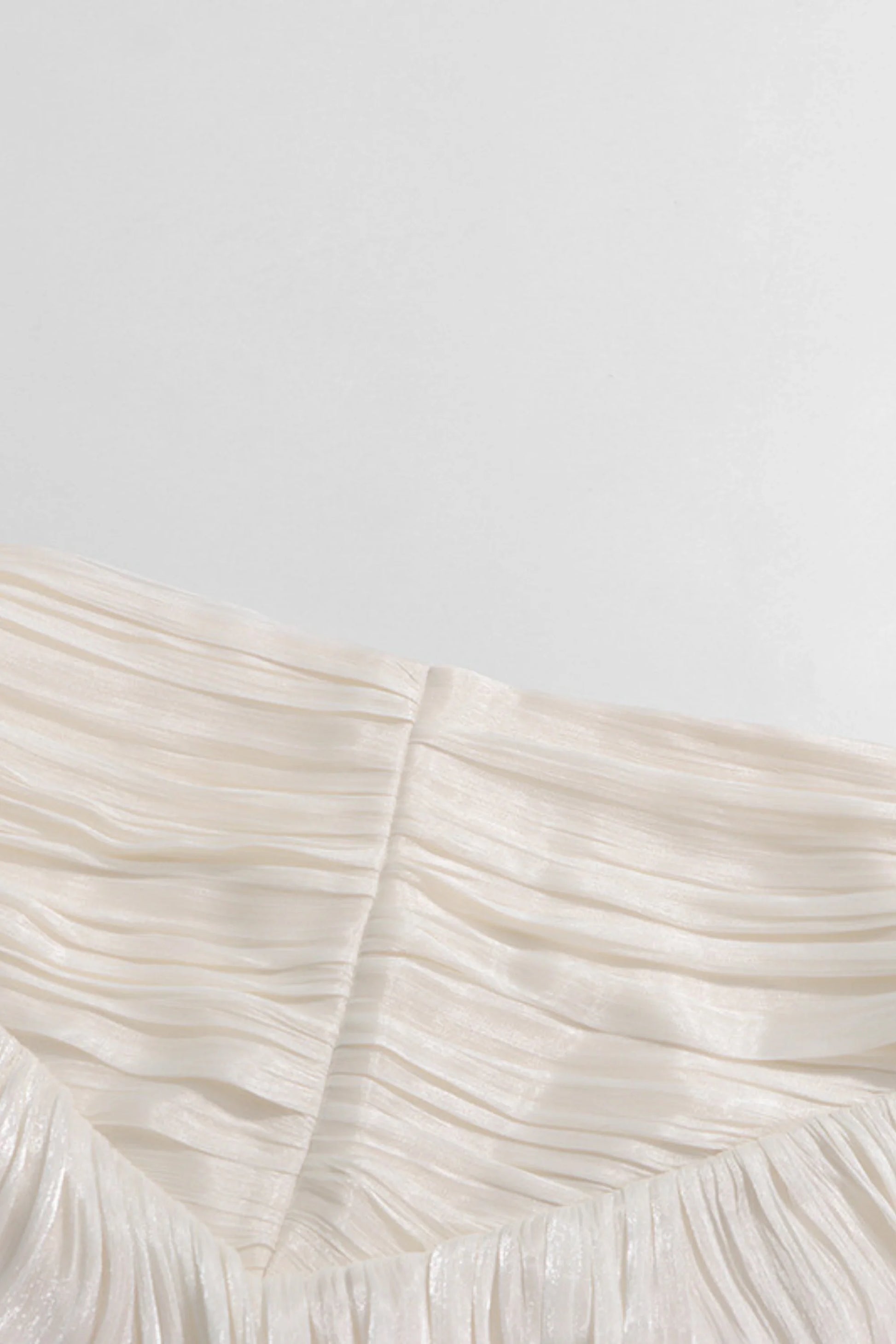 Halter Crop Top and Pleated Skirt Set White