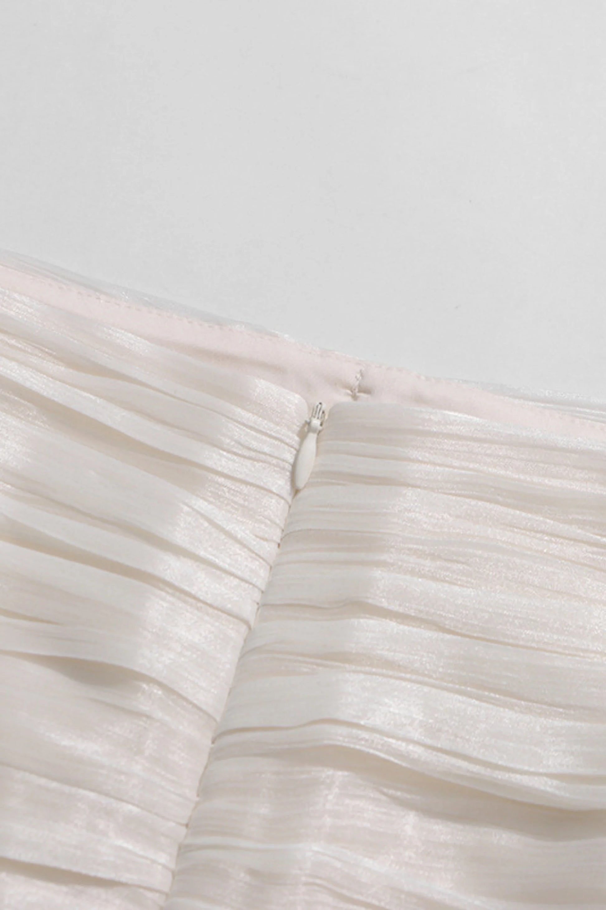 Halter Crop Top and Pleated Skirt Set White