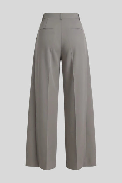 High-Waisted Asymmetrical Wide-Leg Pants Color: