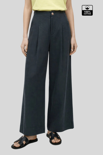Alzya High-Waisted Wide-Leg Pants Modern Fit__Gray