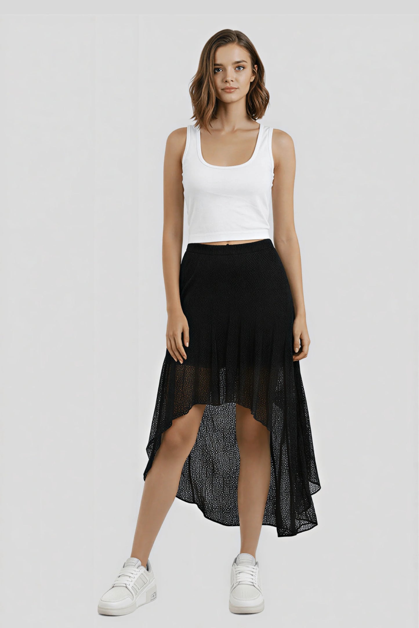 Fitted Square-Neck Crop Top