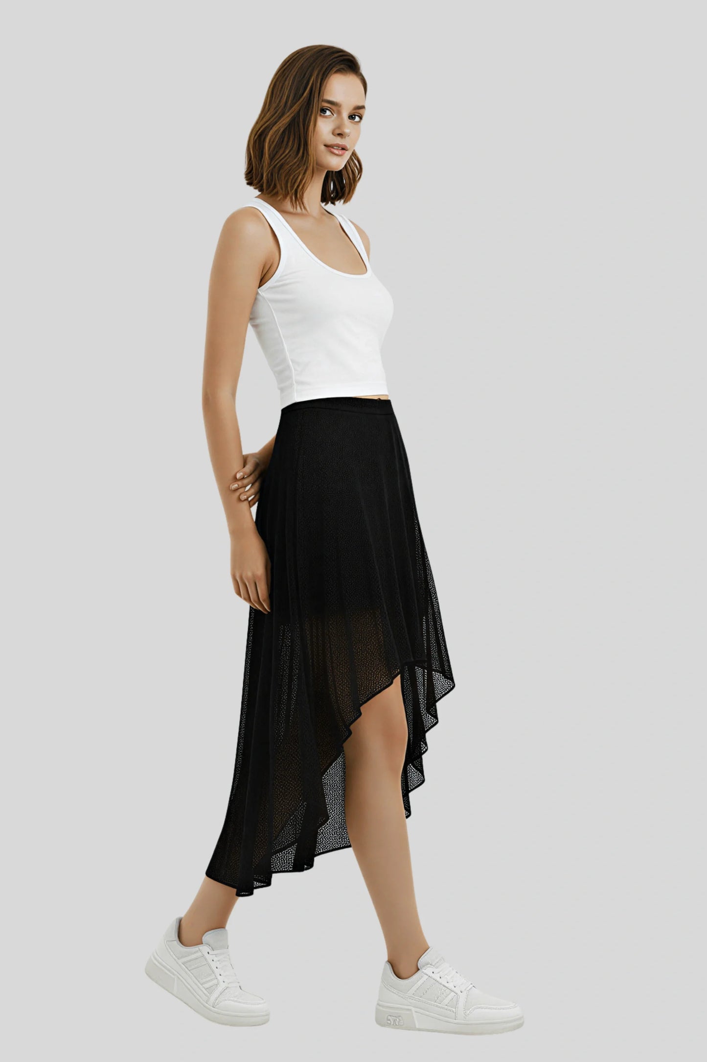 Fitted Square-Neck Crop Top