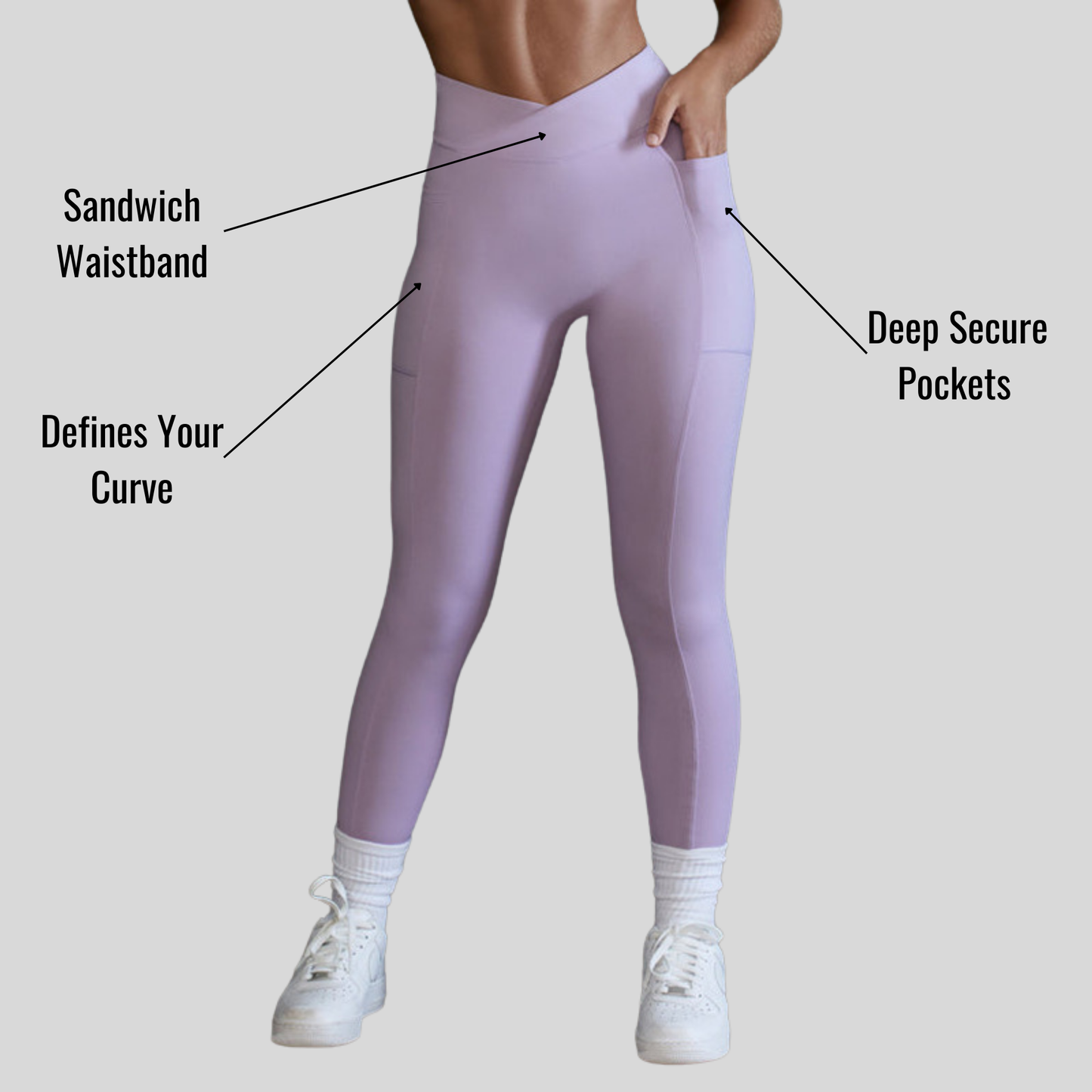 Alzya™ High-Waisted Leggings with Side Pockets | Sculpting Fit & Second-Skin Feel
