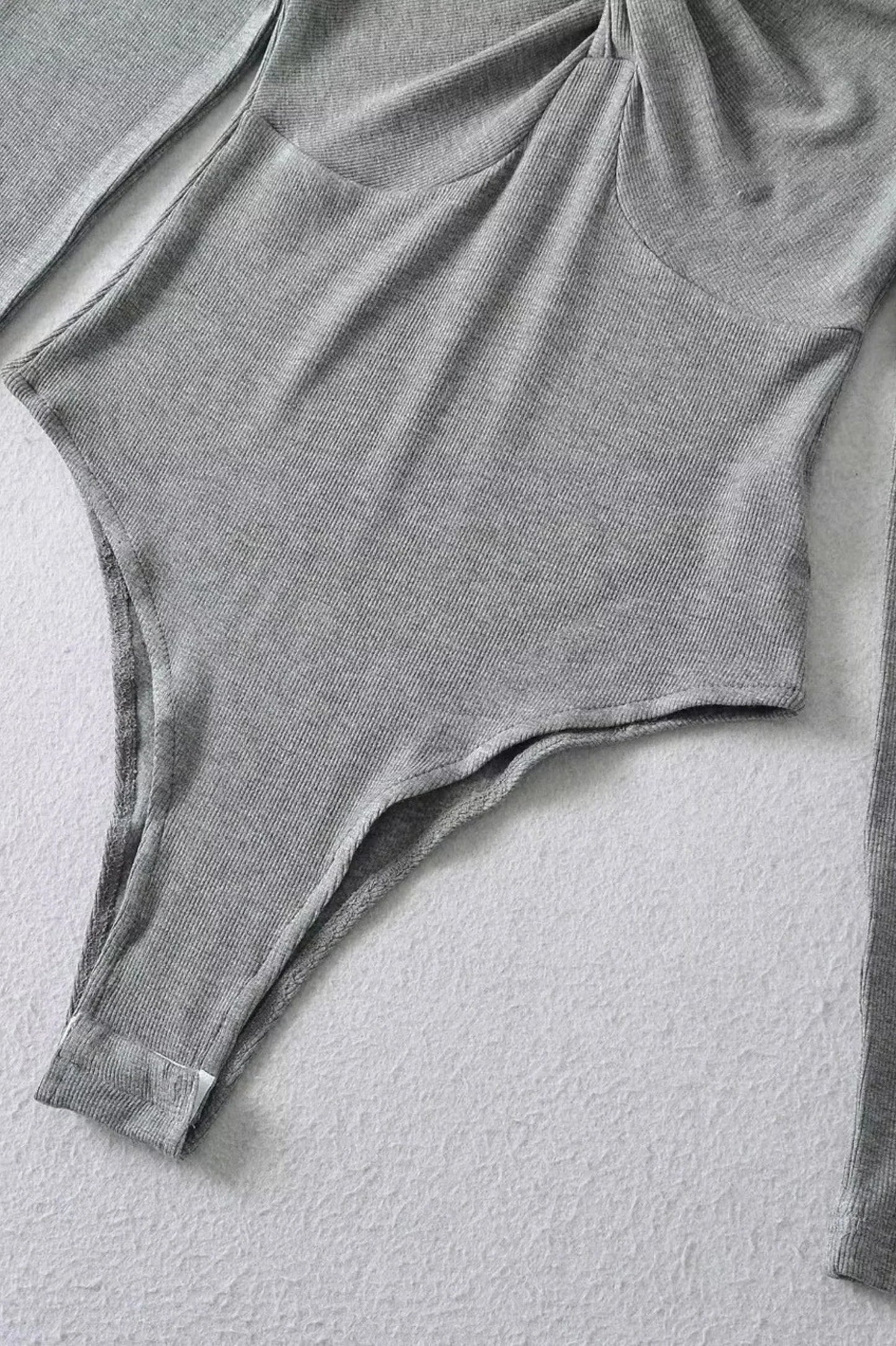 High Neck Twisted Long Sleeve Bodysuit