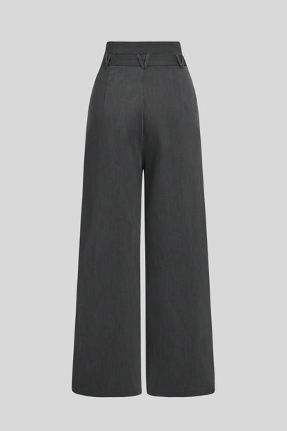 Alzya High Waisted Grey Wide Leg Pants
