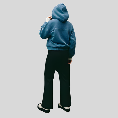 Hooded Half Zip Fleece Pullover